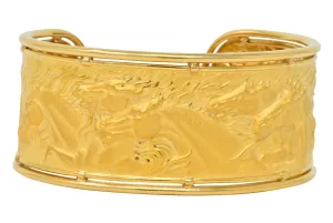 Carrera y Carrera 18 Karat Gold Ecuestre Horse Cuff Bracelet