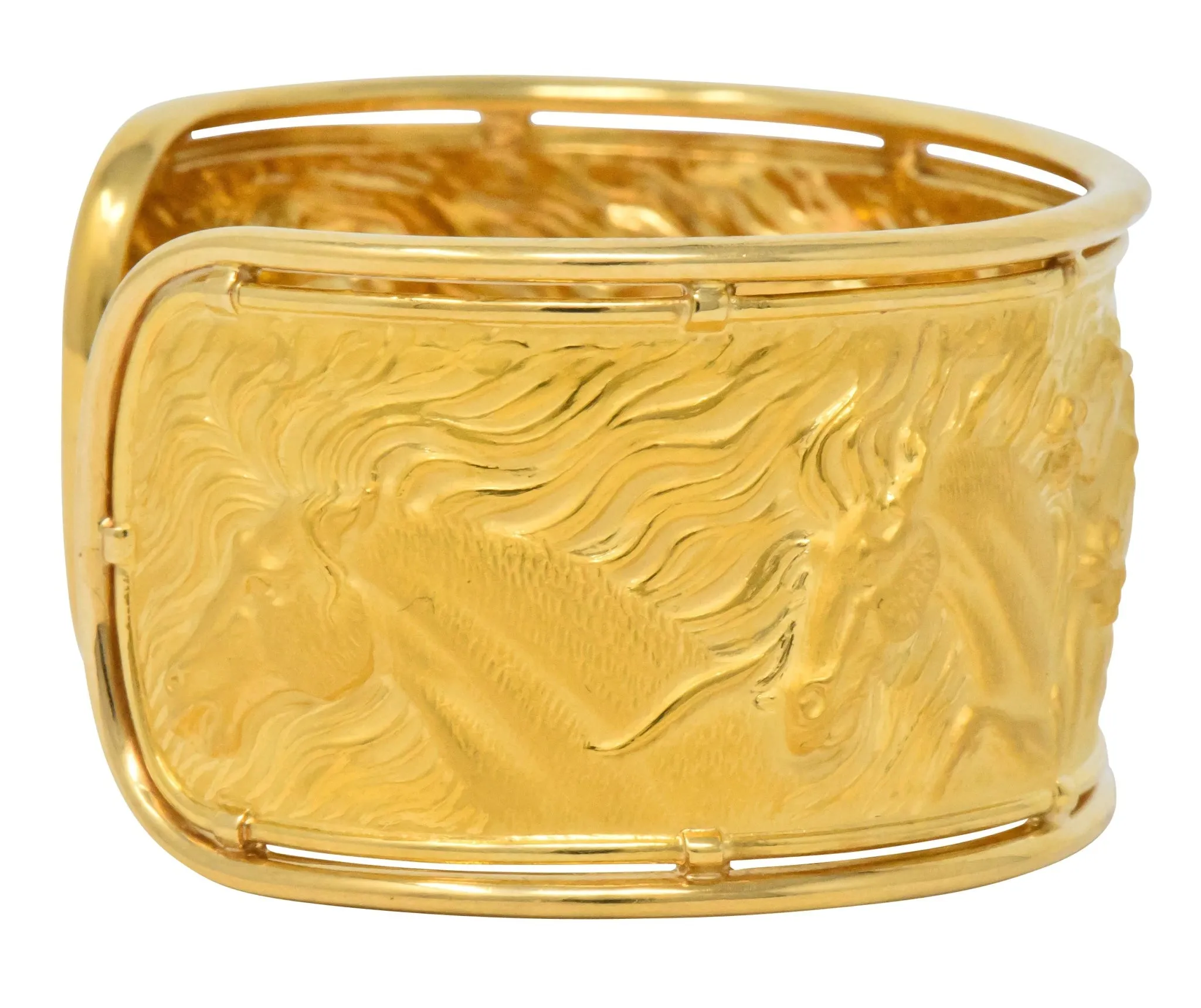Carrera y Carrera 18 Karat Gold Ecuestre Horse Cuff Bracelet