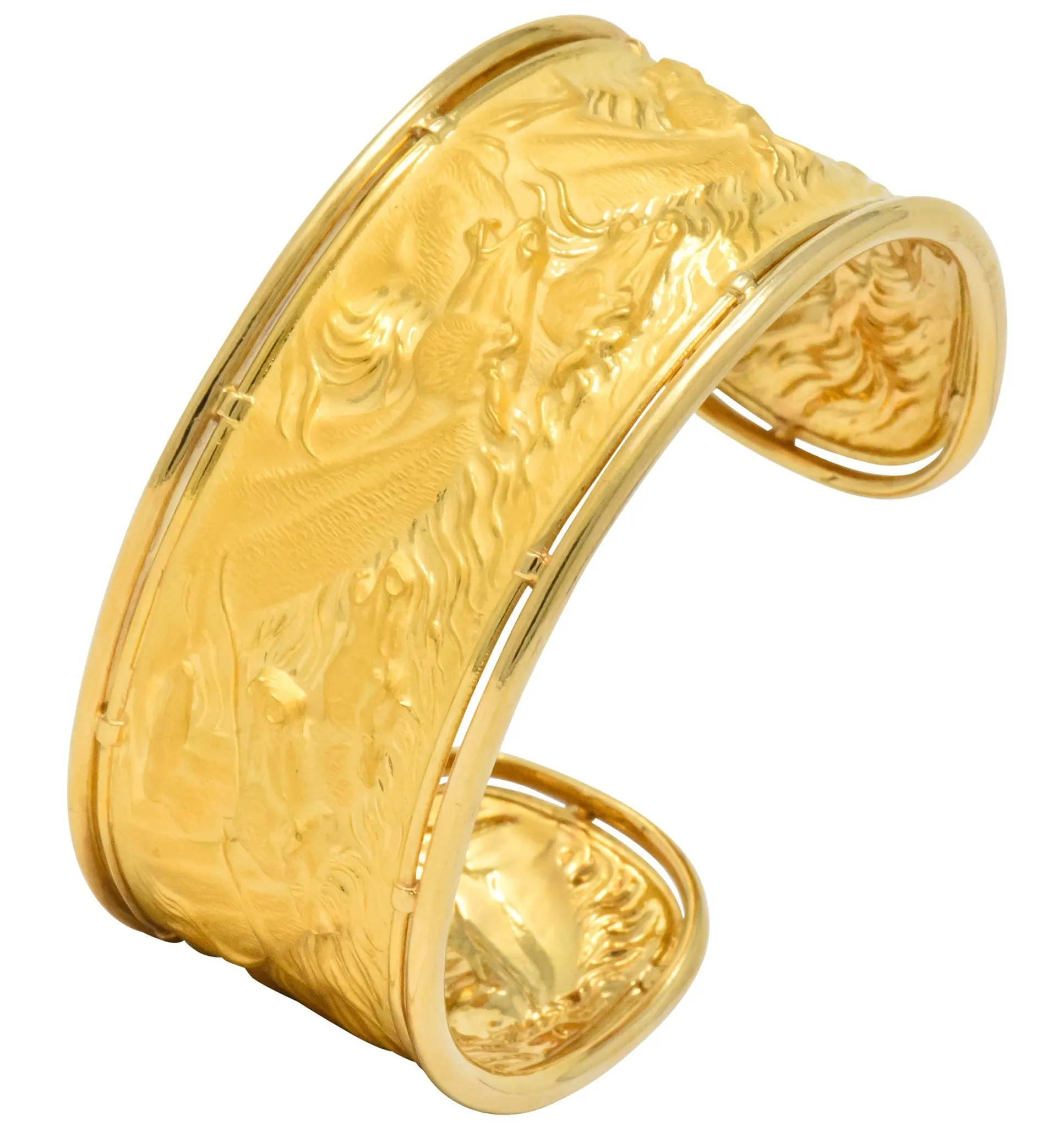 Carrera y Carrera 18 Karat Gold Ecuestre Horse Cuff Bracelet