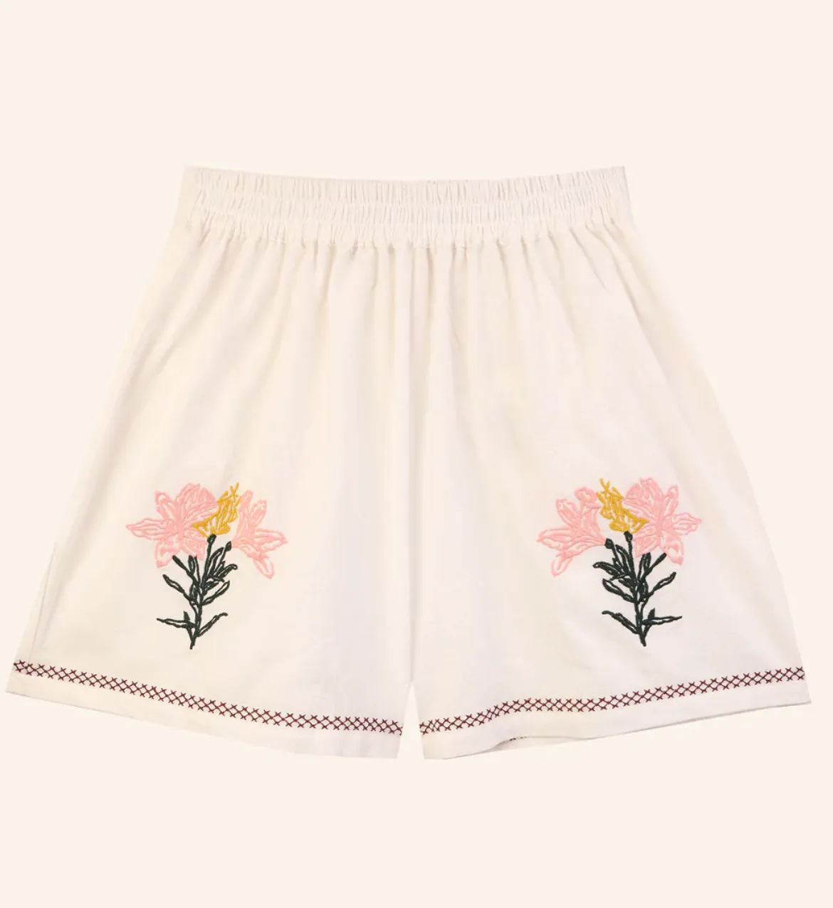 Caspia Shorts in Multi Embroidery | Meadows