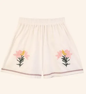 Caspia Shorts in Multi Embroidery | Meadows