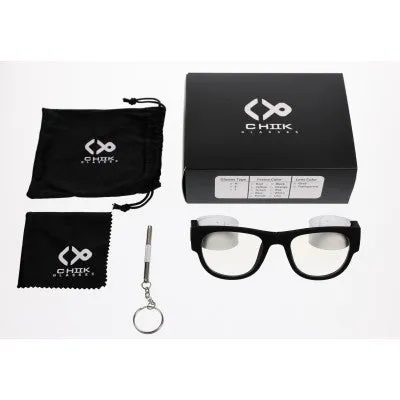 Chiik Glasses - UV400 Protection Flexible Clear Lense Glasses (White)