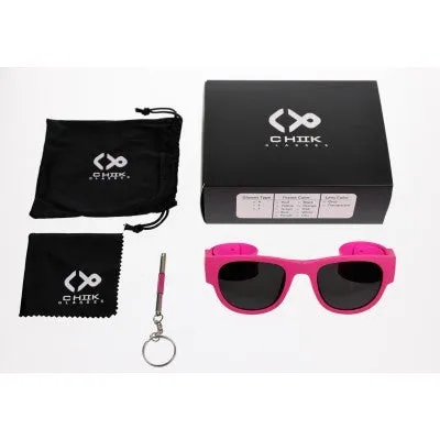 Chiik Glasses - UV400 Protection Flexible Sunglasses (Pink)