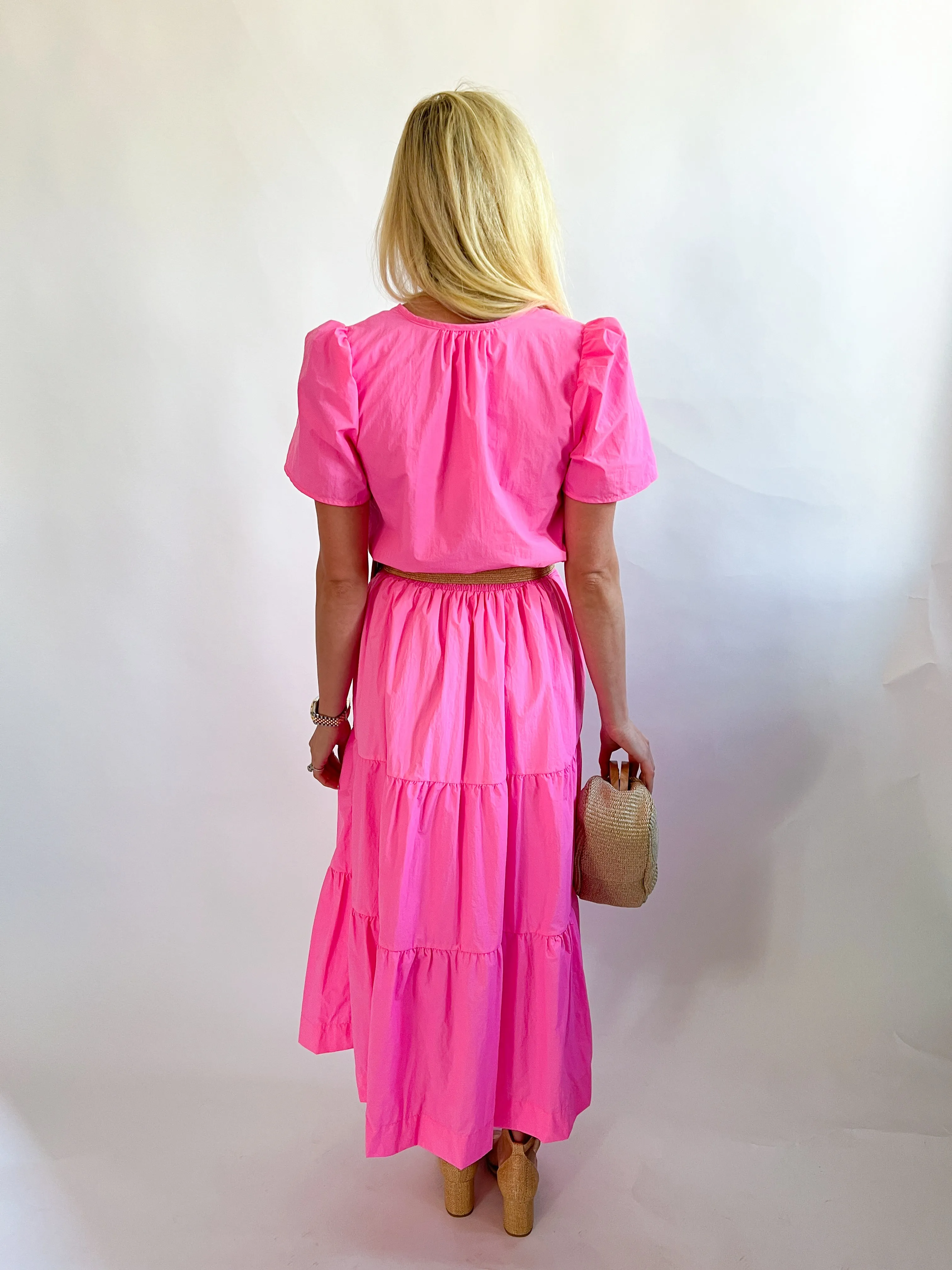 Cinched Waist Midi Dress
