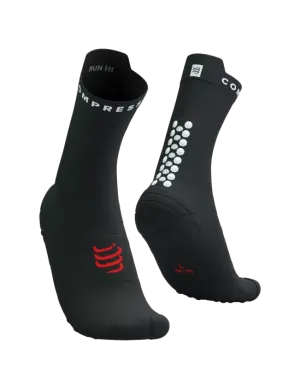 Compressport Unisex's Pro Racing Socks v4.0 Run High - Black/White