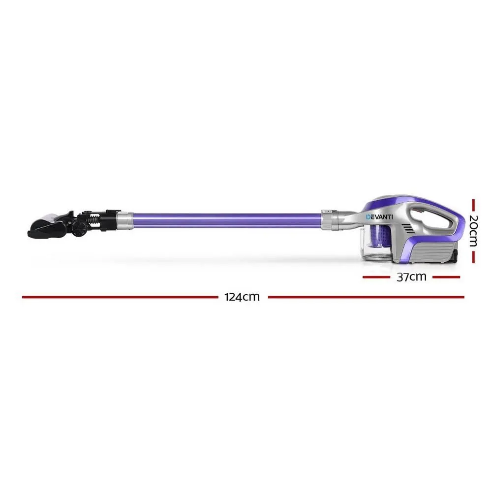 Cordless 150w Handstick Vacuum Cleaner Purple and Grey