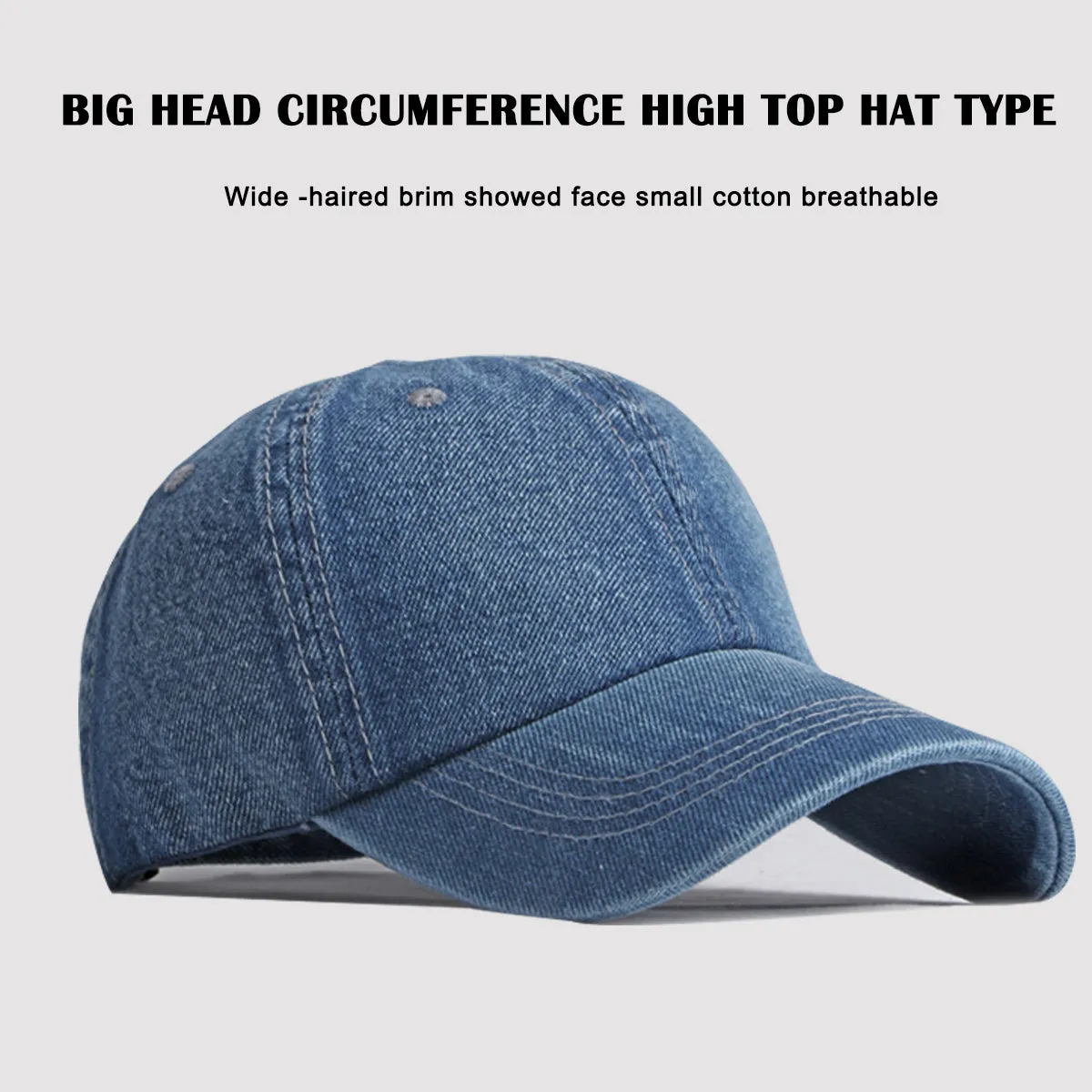 Cotton Denim Baseball Cap