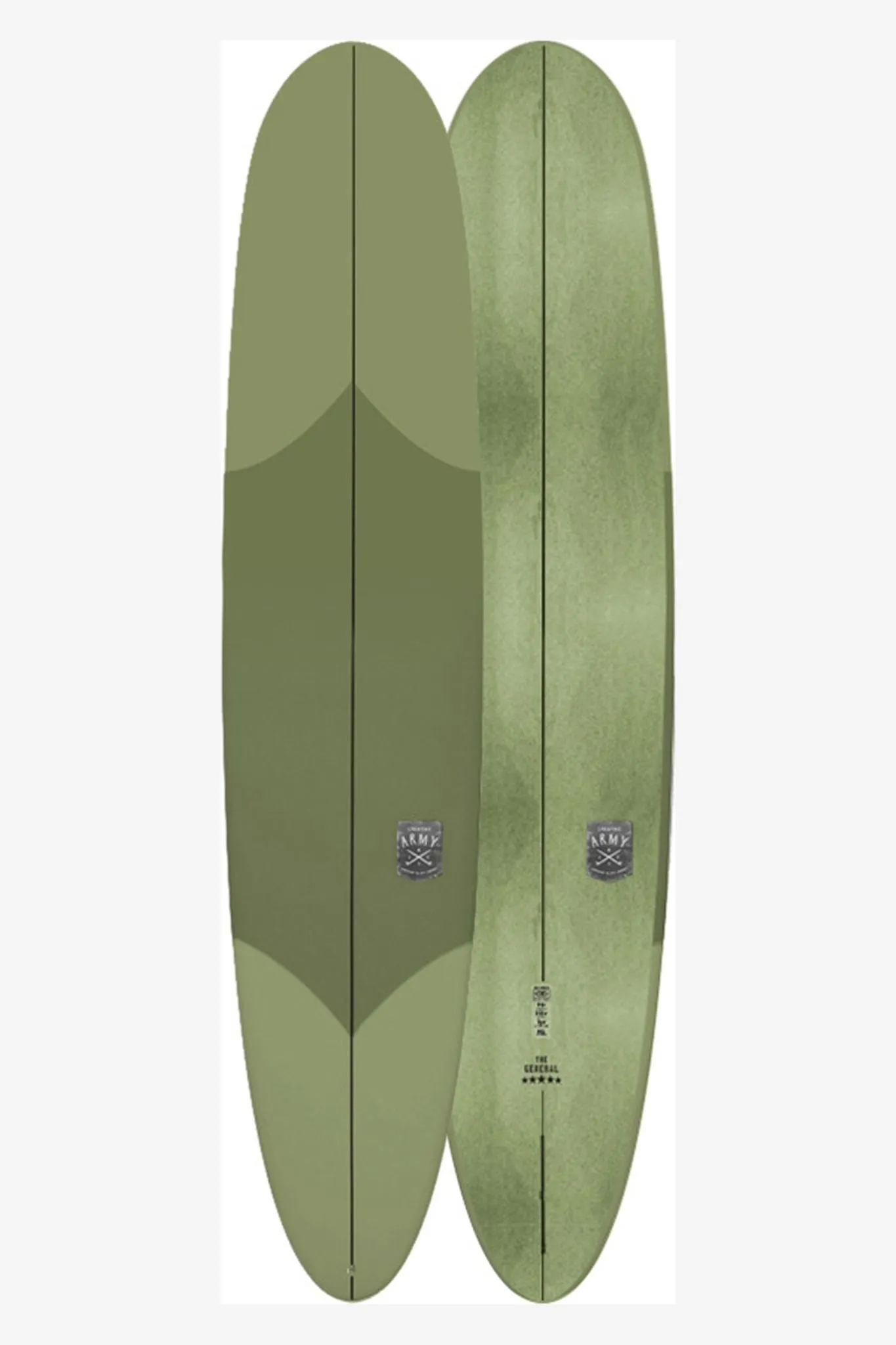 CREATIVE ARMY THE GENERAL 7'6" SOFT TOP - OLIVE