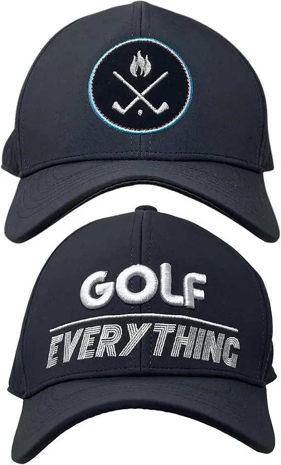 Cross Golf Clubs Six Panel Performance Golf Hats by Funky Junque