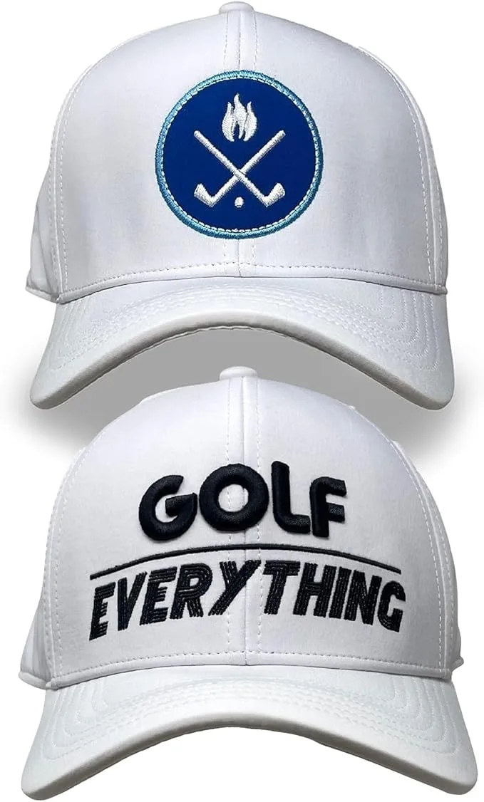 Cross Golf Clubs Six Panel Performance Golf Hats by Funky Junque