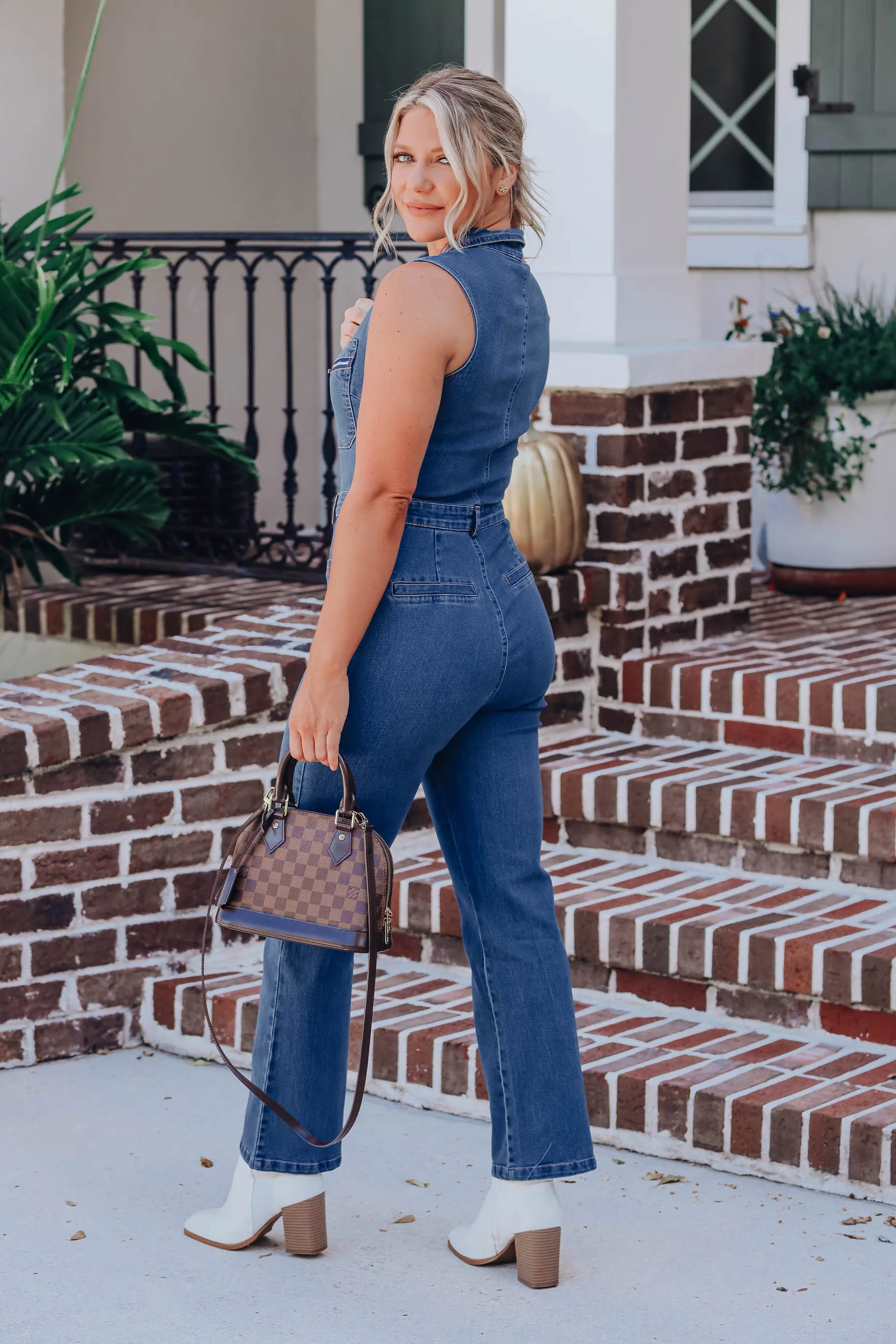 Diana Sleeveless Jumpsuit - Denim