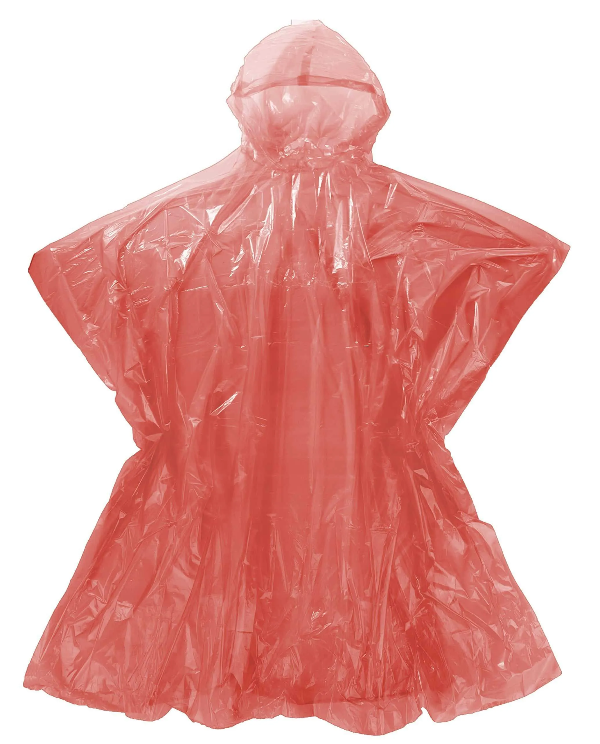 Emergency Rain Poncho with Hood Packaged in Plastic Keychain Ball - One Size Fits All - Commuter Rain Poncho Survival Kit Accessory for Travel Backpacking Picnics Camping Sporting Outdoor Events 4Pk