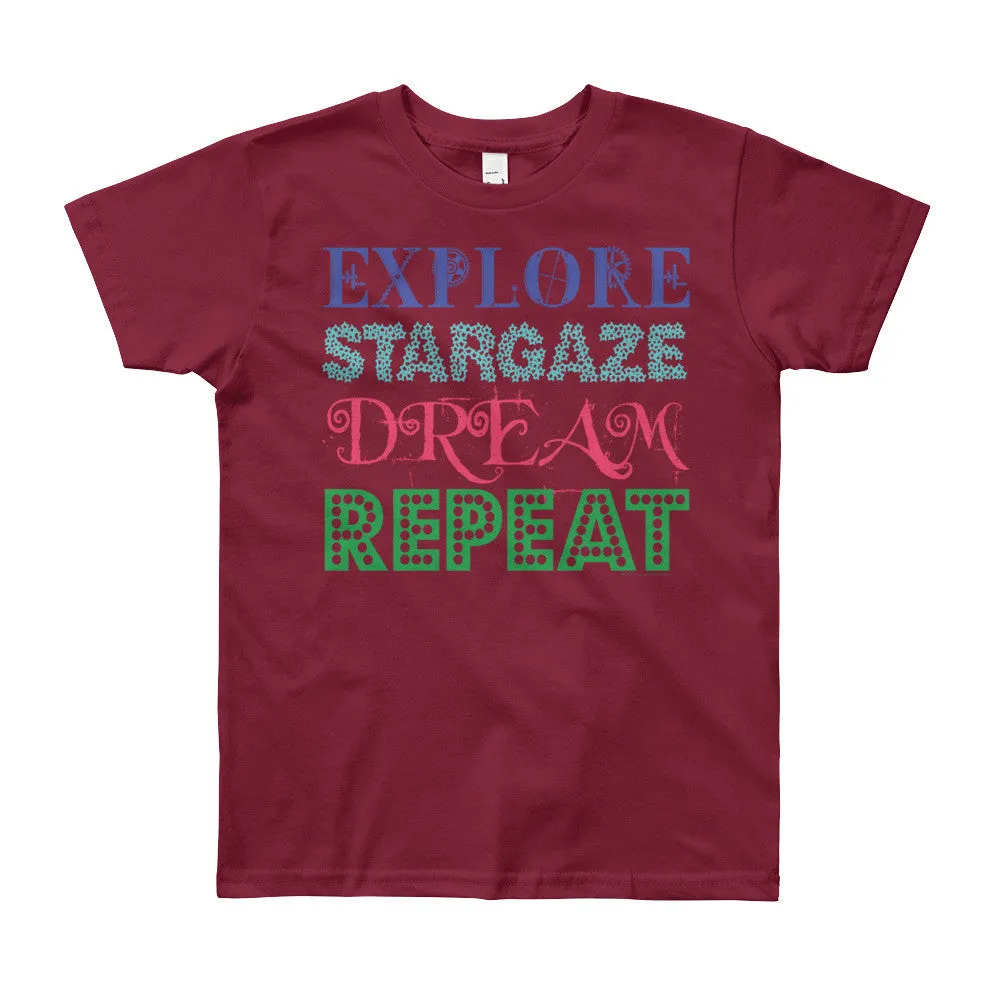 Explore Stargaze Dream Repeat Youth T-Shirt