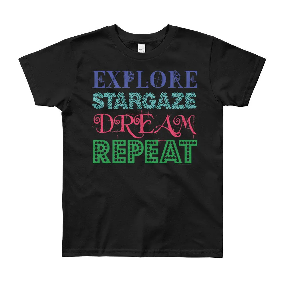 Explore Stargaze Dream Repeat Youth T-Shirt