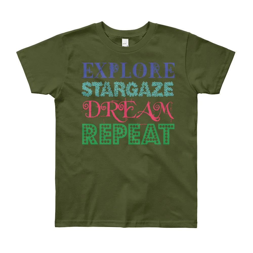 Explore Stargaze Dream Repeat Youth T-Shirt