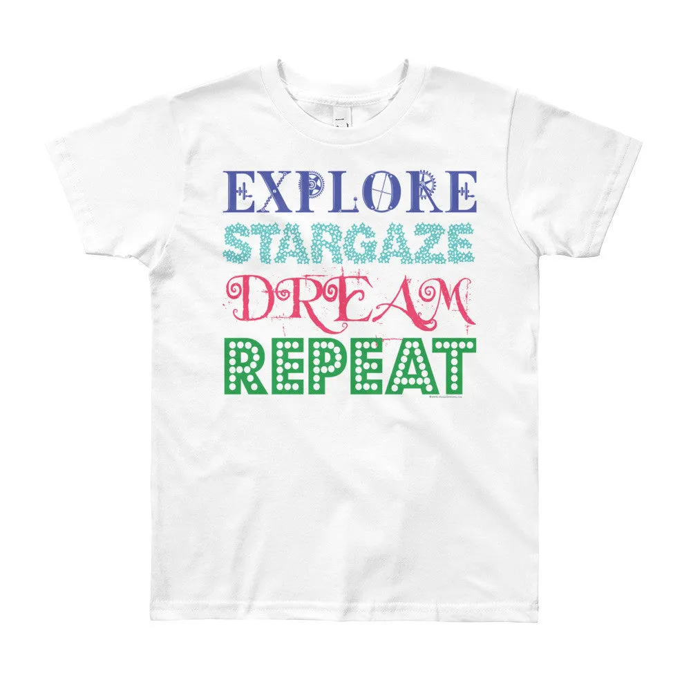 Explore Stargaze Dream Repeat Youth T-Shirt