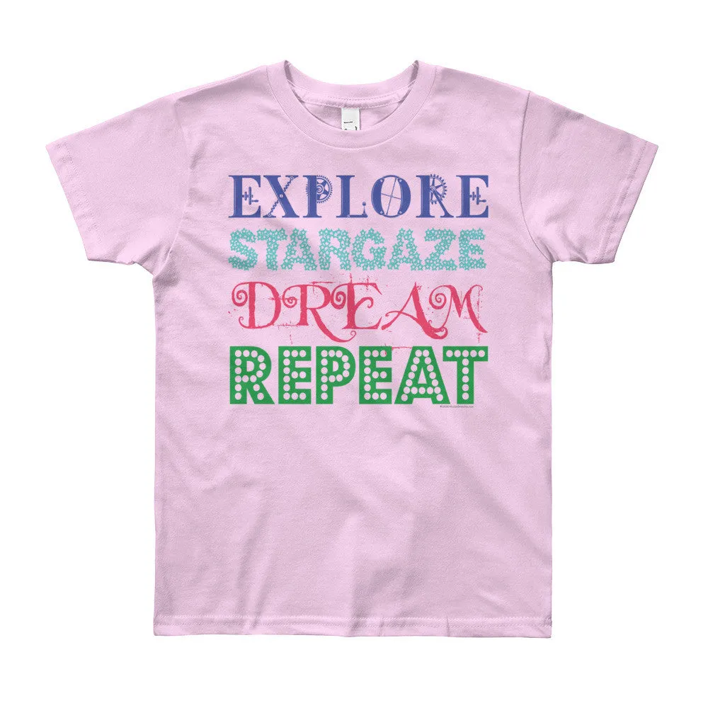 Explore Stargaze Dream Repeat Youth T-Shirt
