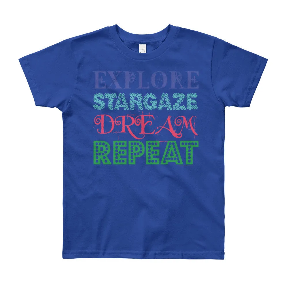 Explore Stargaze Dream Repeat Youth T-Shirt