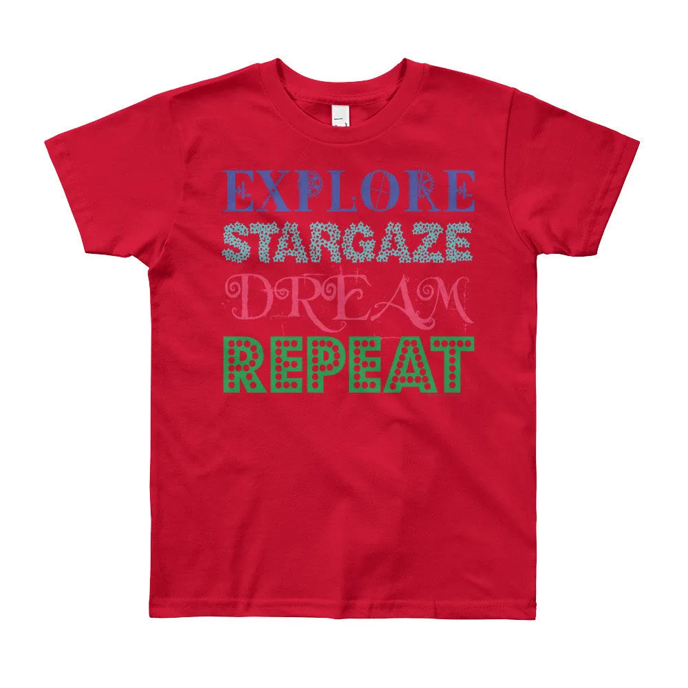 Explore Stargaze Dream Repeat Youth T-Shirt