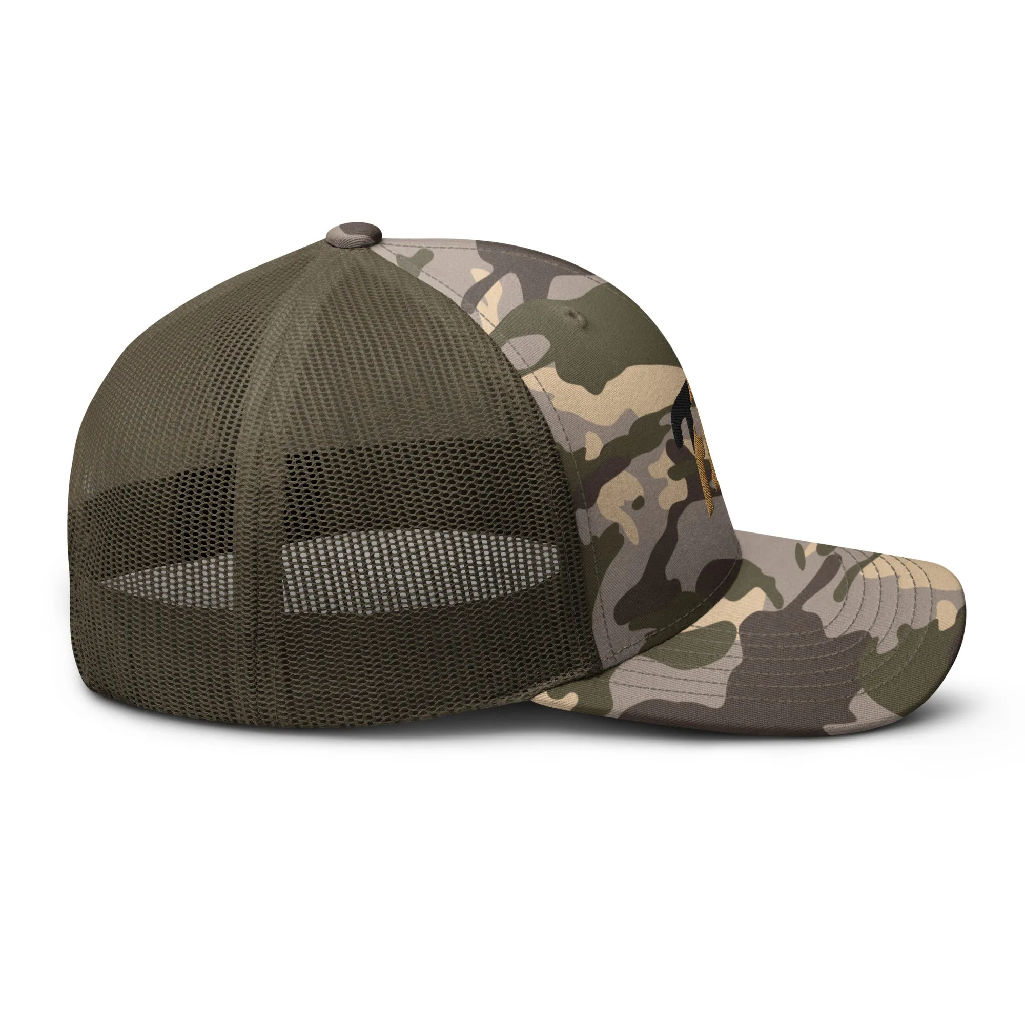 FLO Camouflage Trucker Cap (Old Brown/Black Edition)