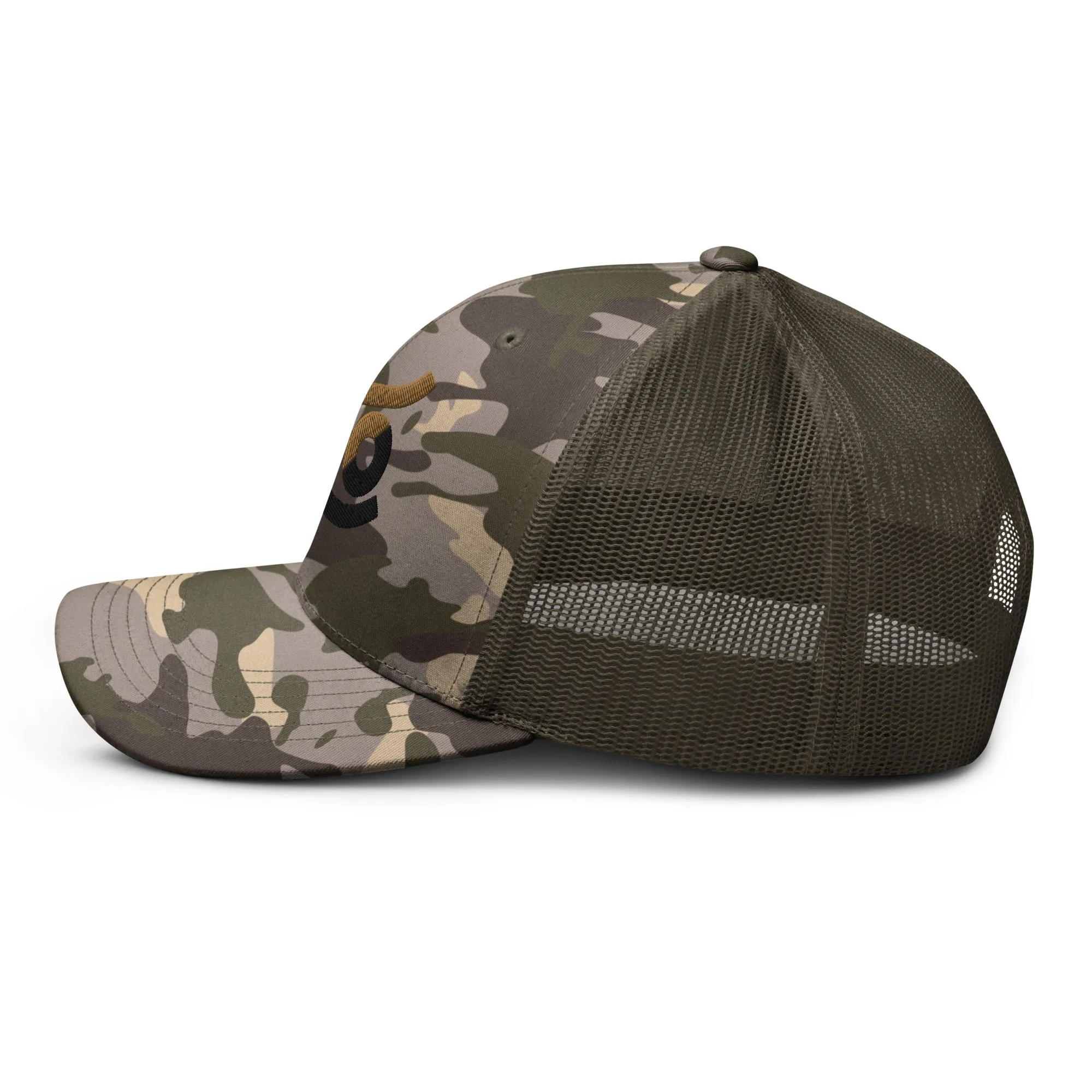 FLO Camouflage Trucker Cap (Old Brown/Black Edition)