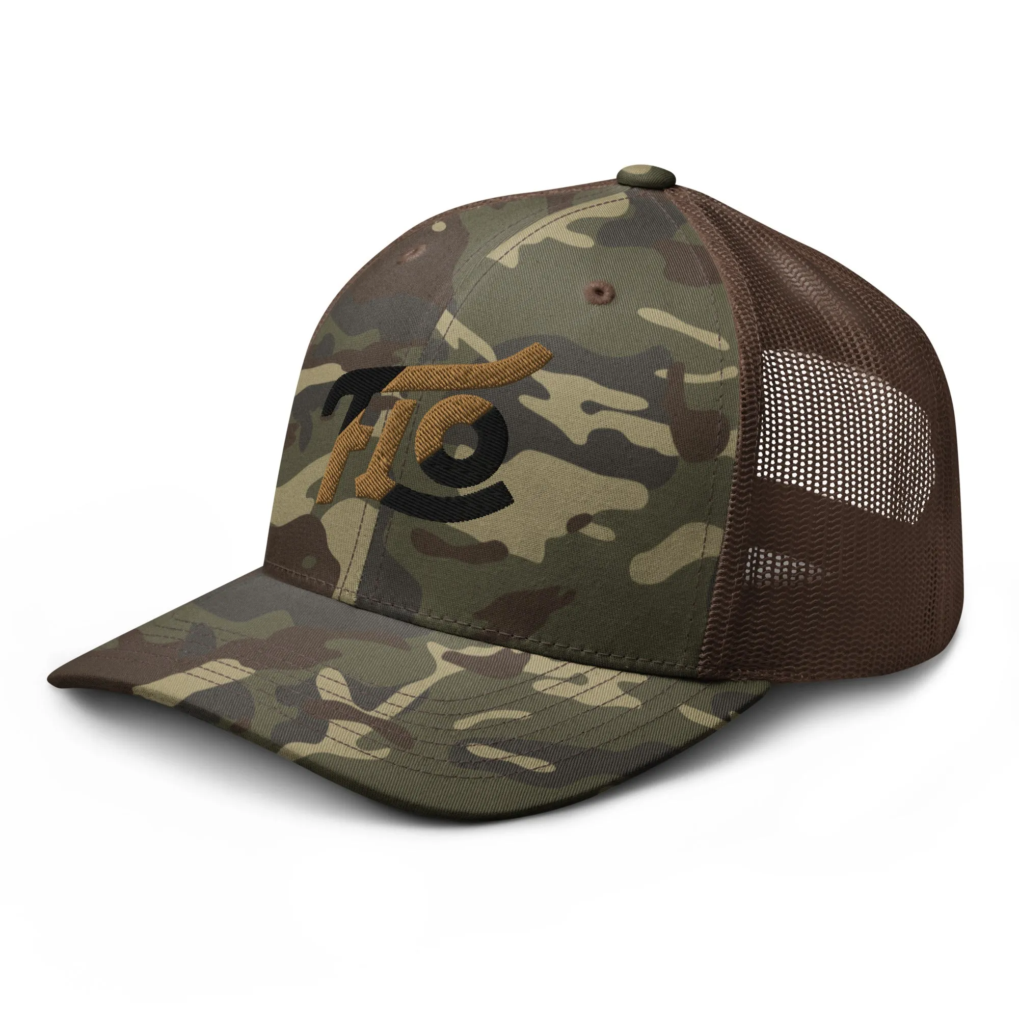 FLO Camouflage Trucker Cap (Old Brown/Black Edition)