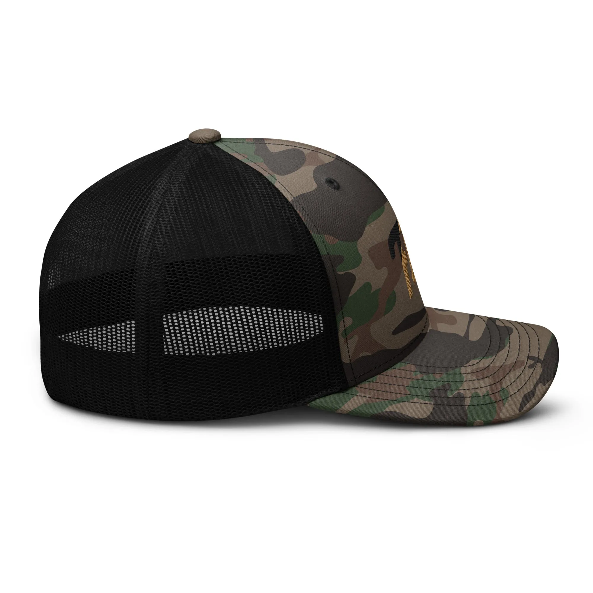 FLO Camouflage Trucker Cap (Old Brown/Black Edition)