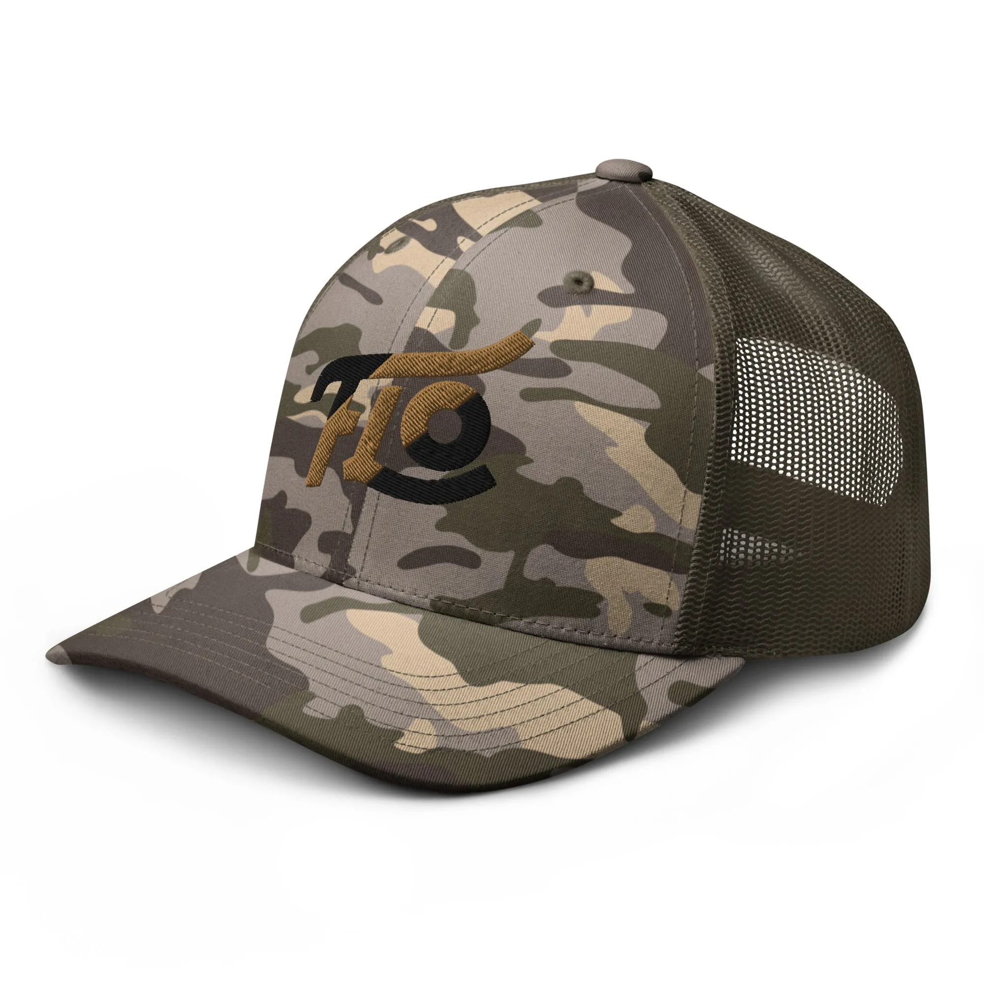 FLO Camouflage Trucker Cap (Old Brown/Black Edition)