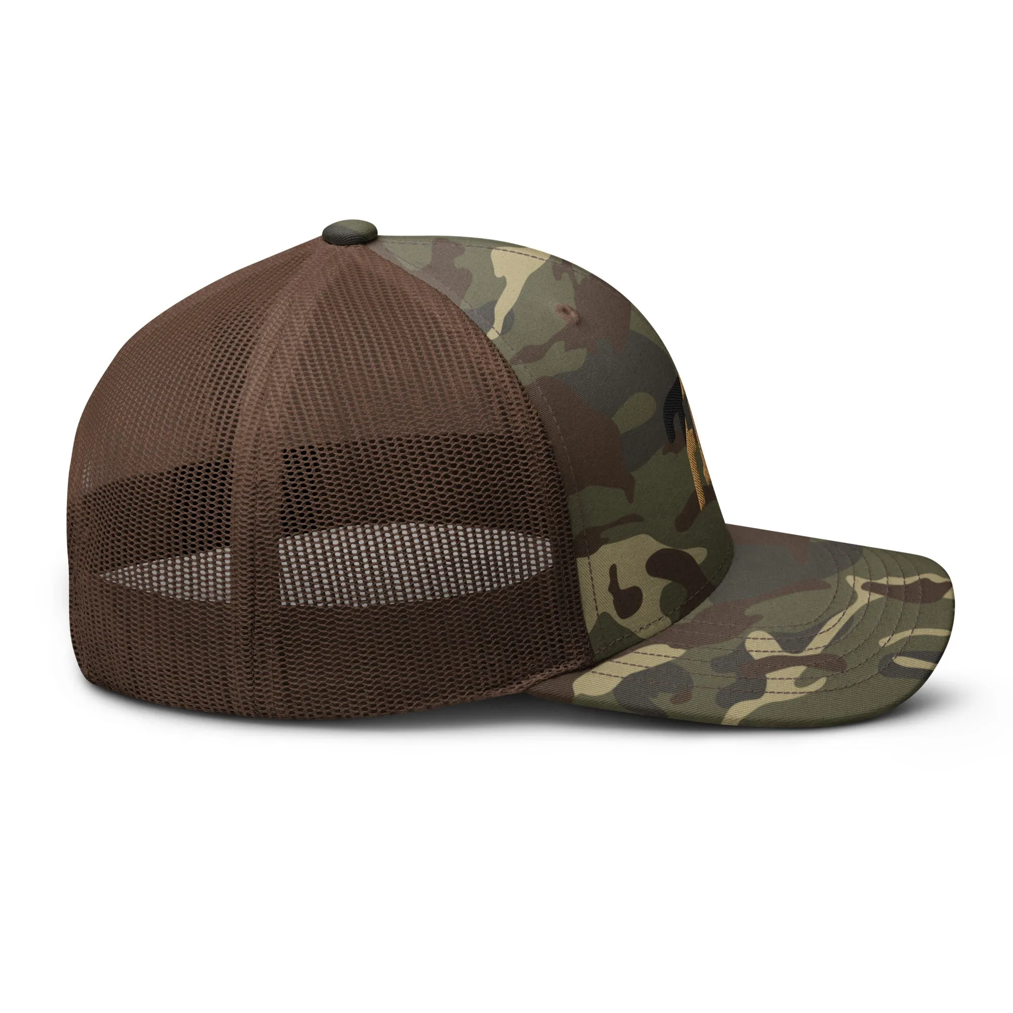 FLO Camouflage Trucker Cap (Old Brown/Black Edition)