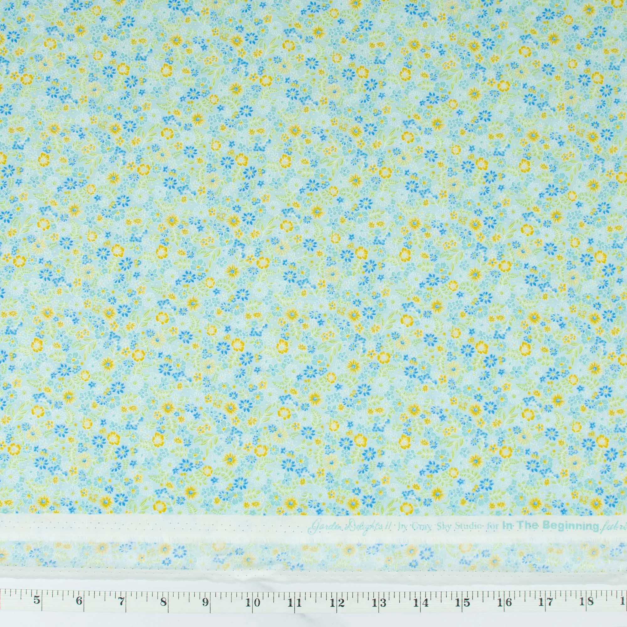Garden Delight II by Gray Sky Studio - Posies Light Aqua 8GSF-3