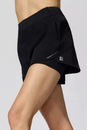 Glide High Waisted Run Short - Black