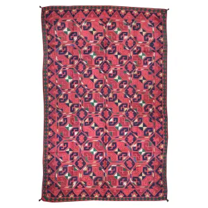 Hand-Woven Afghan Tent Band Suzani  Handmade Textile/Rug (Size 5.6 X 9.3) Brrsf-1500