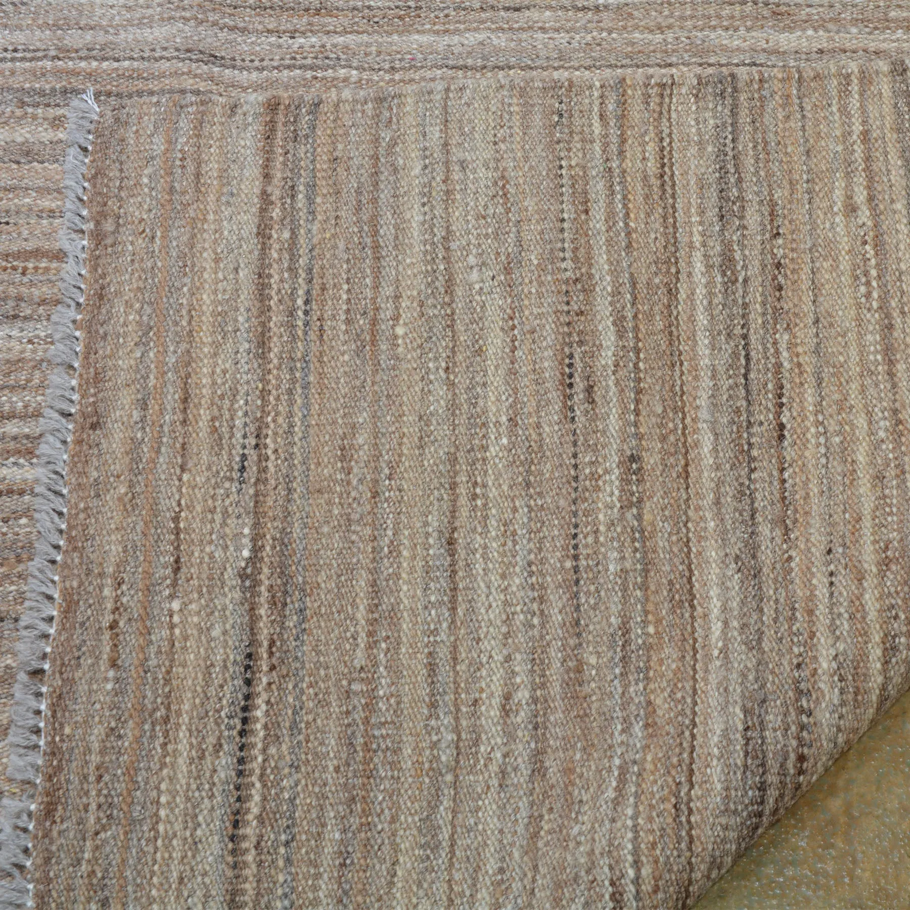 Hand-Woven Modern Reversible Kilim Contemporary Design Wool Rug (Size 8.2 X 9.11) Cwrsf-1650