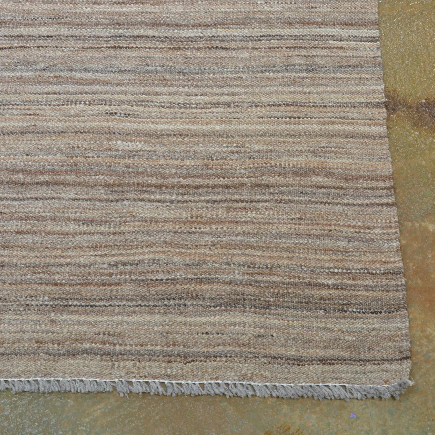 Hand-Woven Modern Reversible Kilim Contemporary Design Wool Rug (Size 8.2 X 9.11) Cwrsf-1650