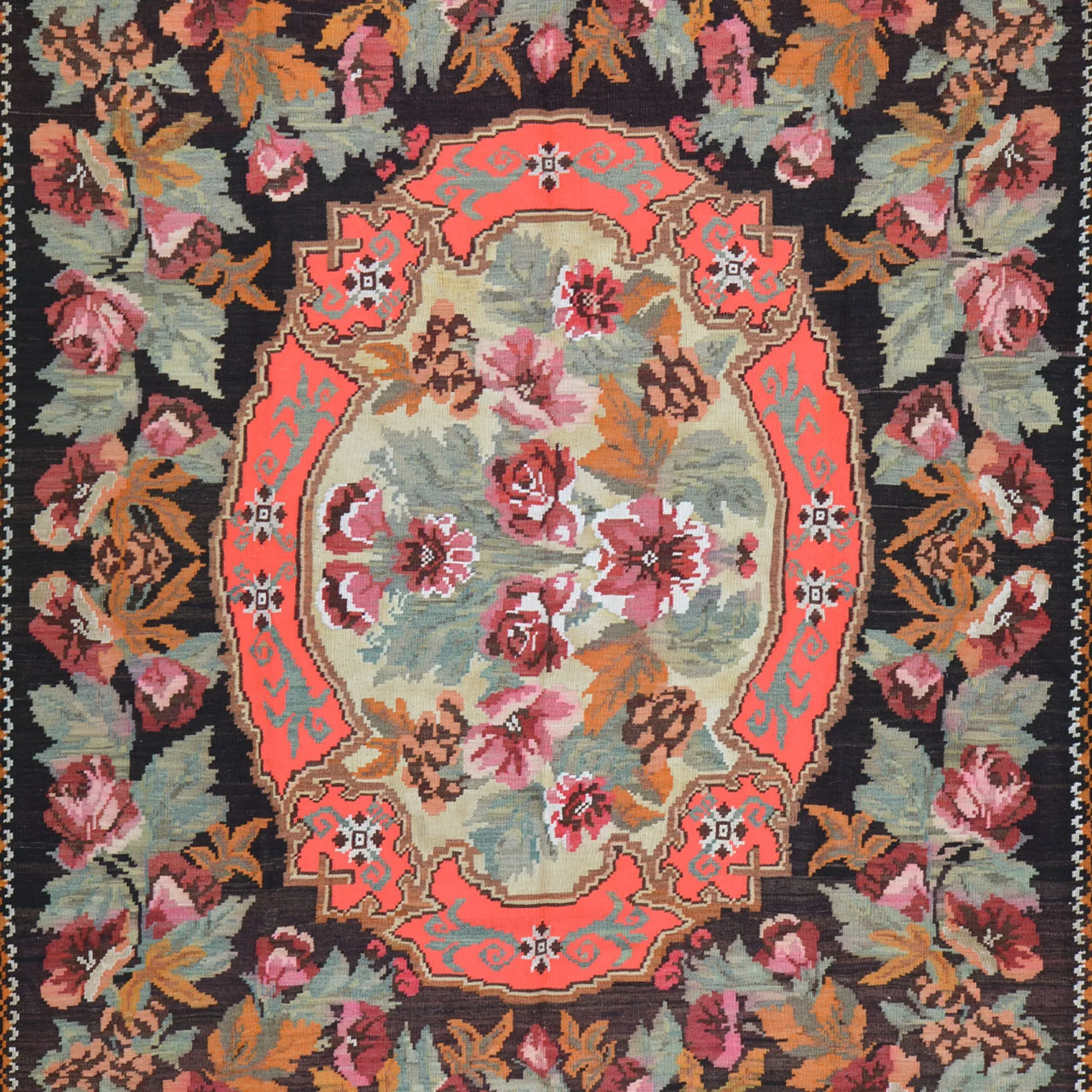 Hand-Woven Reversible Bessarabian Maldivian Kilim Handmade Rug (Size 6.9 X 9.2) Cwral-10179