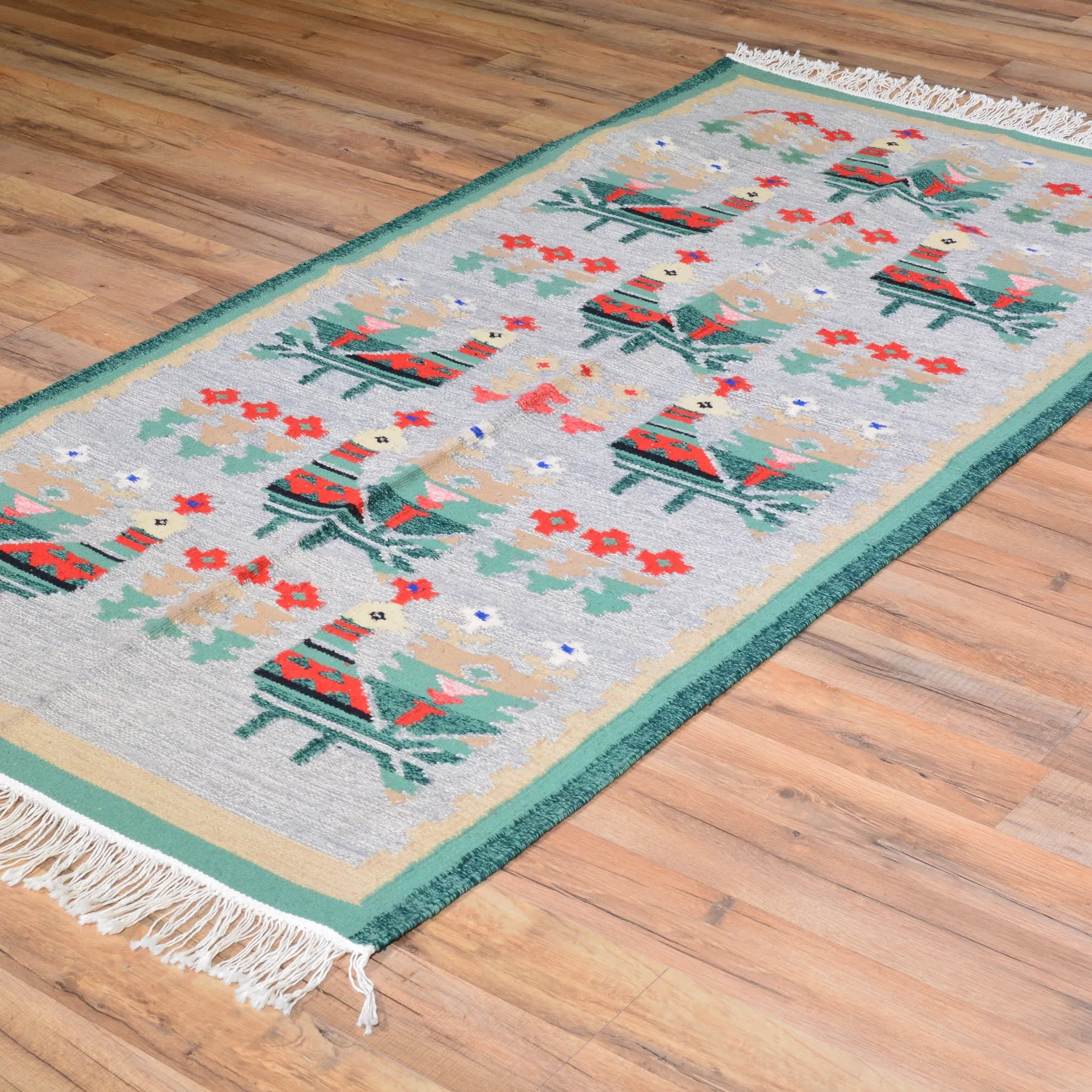 Hand-Woven Reversible Macedonian Kilim Handmade Wool Rug (Size 3.0 X 5.11) Cwral-7860