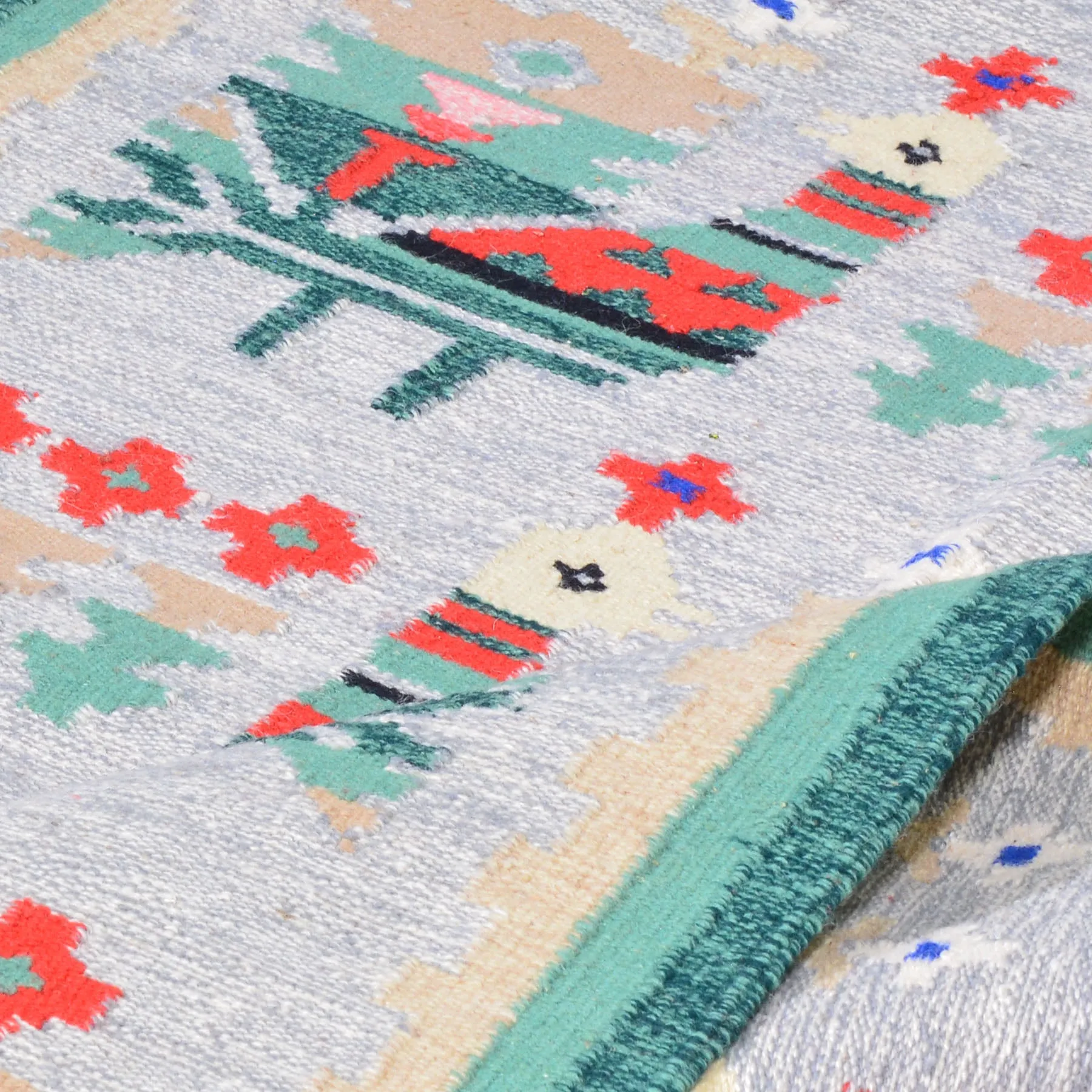 Hand-Woven Reversible Macedonian Kilim Handmade Wool Rug (Size 3.0 X 5.11) Cwral-7860