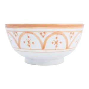 Handmade Nude Glazed Moroccan Bowl with 12K Gold Accents | Medium