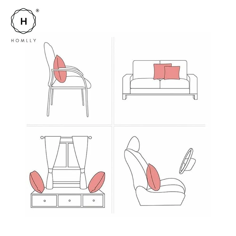 Homlly Nordic Morandi I Decorative Cushion Sofa Pillow Cover Case