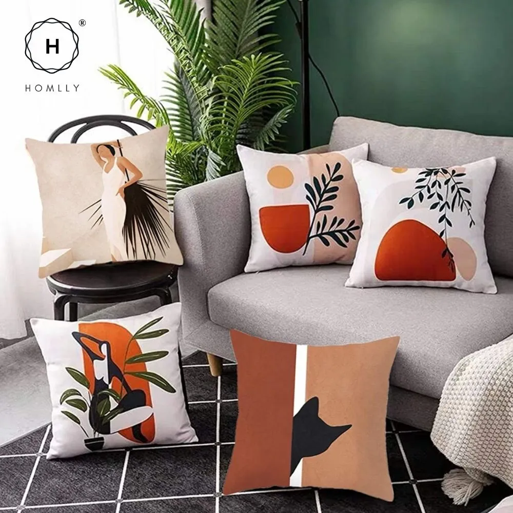 Homlly Nordic Morandi I Decorative Cushion Sofa Pillow Cover Case