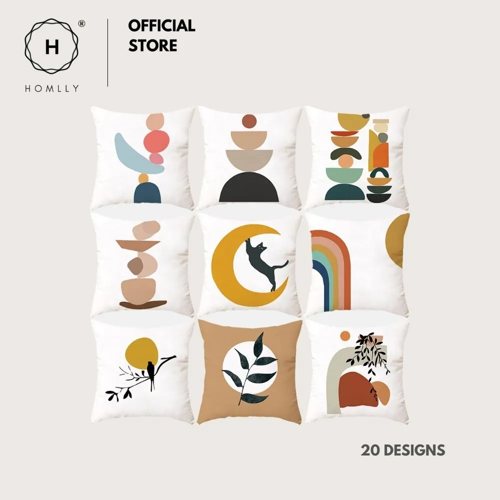 Homlly Nordic Morandi I Decorative Cushion Sofa Pillow Cover Case
