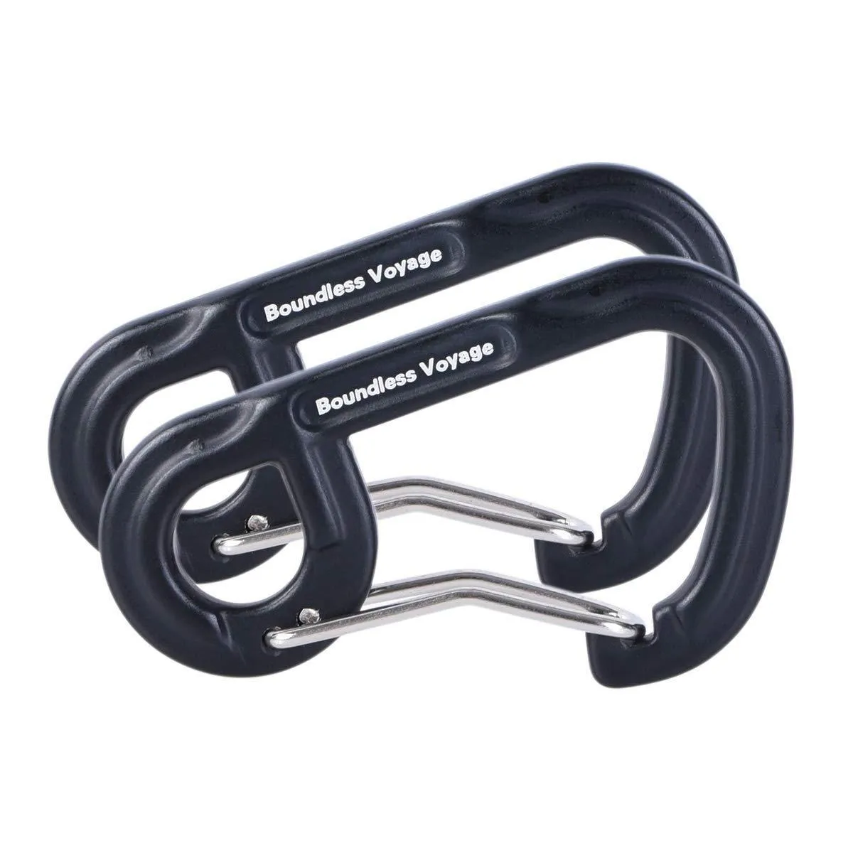 iBasingo 1/6/10 Pack Aluminum Alloy Carabiner Clips Outdoor Camping Climbing Snag-Free Wiregate Carabiners Buckle Keychain for Hiking Traveling Backpacking