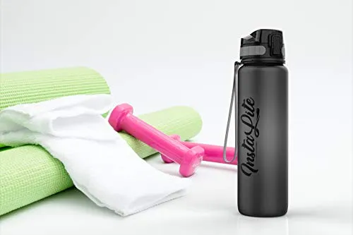 InstaLite Unbreakable Sports Water Bottle 1 Litre with Time Markings, BPA Free Non-Toxic Water Bottle for Gym, Office Water Bottle (Stone Grey, 1000 ML)