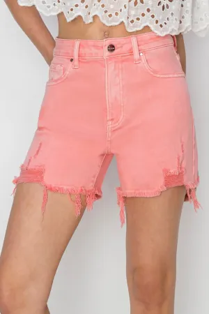 Jalee High Rise Distressed Denim Shorts