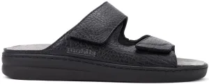 'James' men's ergonomic wide fit (H) strap sandal - Black