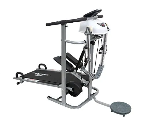 KAMACHI 6 in 1 Home use Manual Treadmill with Electric Vibrator, Twister, Stepper, Pushup Bar, 3 Level Manual Incline & Multifunction Treadmill for Home