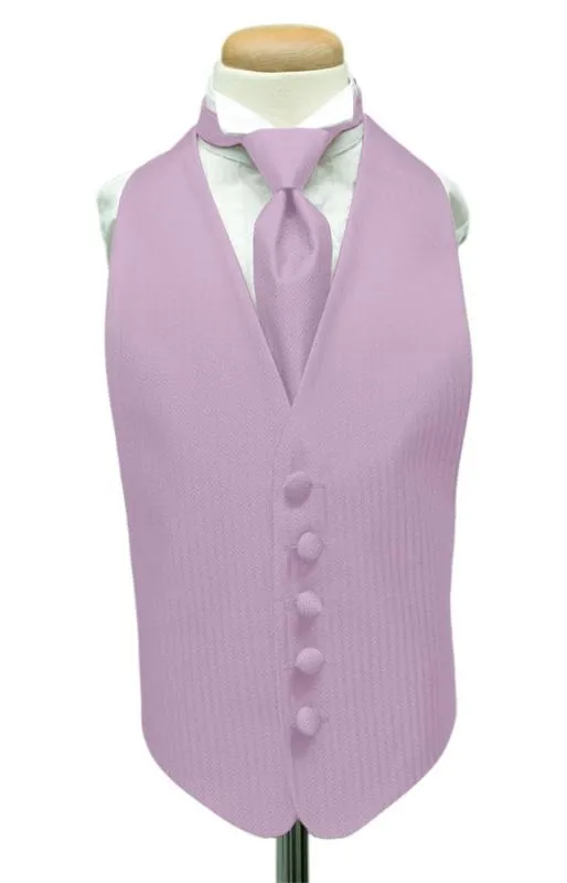 Lavender Herringbone Kids Tuxedo Vest