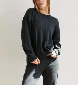 Lazy Day Knit Long Sleeve Crewneck Sweater (Assorted Colors)
