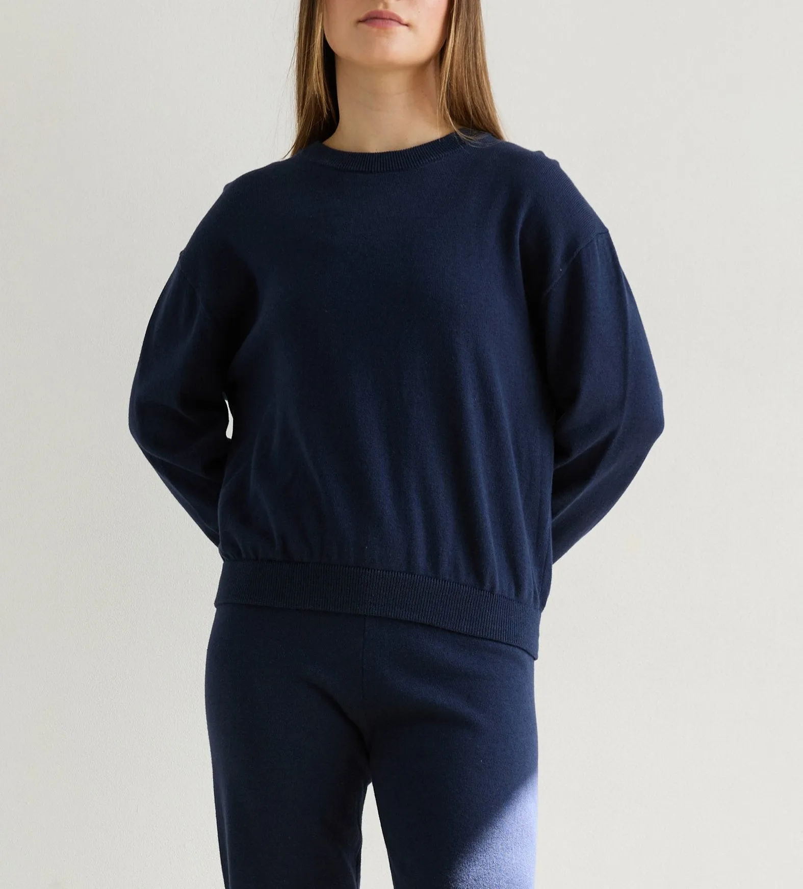 Lazy Day Knit Long Sleeve Crewneck Sweater (Assorted Colors)