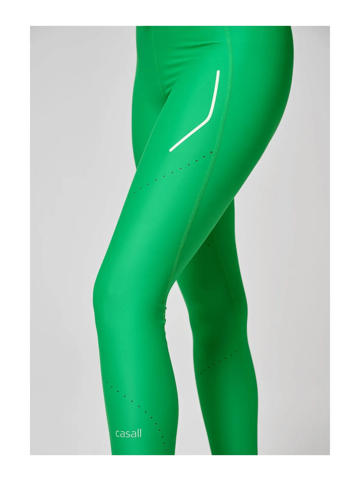 Legginsy treningowe CASALL Shapify High Waist Running Tights zielony